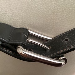 Michael Kors Black Leather Belt Style #554581 Medium 41 Inches Long VG Condition