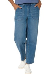 Denim & Co. Women’s Indigo Easy Stretch Tapered Ankle Jean Med Wash