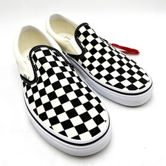 *NEW* Unisex VANS CHECKERBOARD SLIP-ON BLACK / OFF WHITE (VN000EYEBWW)