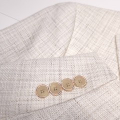 Robert Graham Regal Sport Coat Mens 46R Oatmeal Linen Wool Melange Blazer Jacket