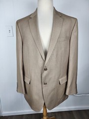 Chaps Mens Sz 46L Biege Color Poly Rayon Blend Sport Coat S36