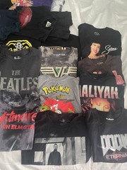 Random Lot of Graphic T Shirts 40+ Mixed All Sizes Pre-Owned , Aaliyah ,etc.