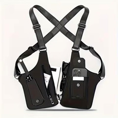Adjustable Anti-Theft Underarm Shoulder Bag PU Leather Wallet Holster Bag – New