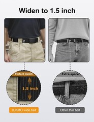 Men’s 1.5″ Nylon Ratchet Belt – Adjustable Casual Web Click Belt for Jeans, No H