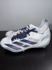 NWT adidas Adizero Electric Mens Football Cleats White Navy Blue IE6290 Sz 9