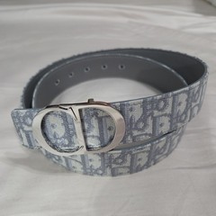 Reversible Dior Gray Monogram Belt Silver Buckle Fits 32-34 – IT 95CM