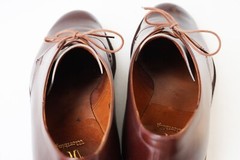 Vintage Rare English Handmade Derby Oxford Shoes Custom Made Watts Worthing 8.5