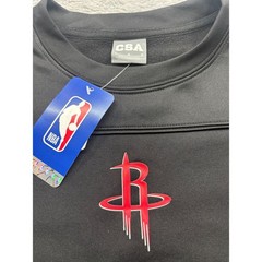 NBA Houston Rockets Mens Large Black Crewneck Performance Sweatshirt Fleece NWT
