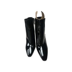 Vince Camuto Ambind Bootie Black Cow Crinkle Patent Leather US 7.5