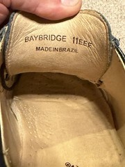 Belvedere Studio Bay Bridge Black Leather Lace-Up Oxford Dress Shoes 11 EEE