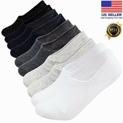 3-12 Pairs Men’s Nonslip Invisible Plain No Show Boat Low Cut Socks Size 9-13