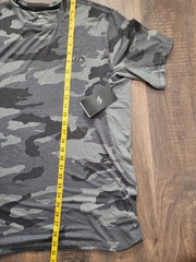 RVCA Men’s Gray Camo Logo Stretch Crew Neck Short Sleeve T-Shirt Size M