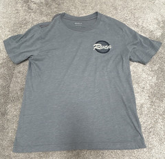 RVCA Boys Large Gray/Blue Crew Neck T-Shirt FREE SHIPPING