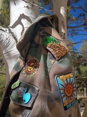 Unique design vintage camo jacket women medium