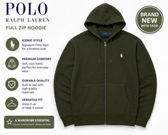 Polo Ralph Lauren Men’s Double Knit Tech Fleece Full-Zip Hoodie Olive XL