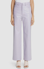 $240 Rotate Women’s Purple Faux Leather Embossed Wide-Leg Pants Size DE38/US6