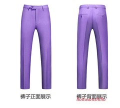 Men’s One Button Formal Suits 2pcs Blazer Jacket Pants Slim Party Grooms Wedding