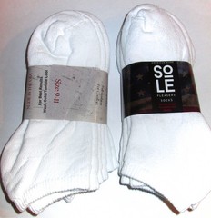 12 Pairs Mens or Womens No Show Low Cut Socks 9-11 10-13 13-15 Sock Size US Made