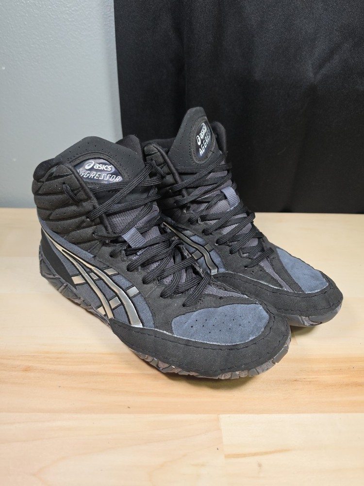 ASICS Aggressor 6 Black Pure Silver Size 7.5 – 1081A067-001 Lightly Used