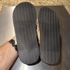 UP- MENS REMINGTON SANDALS SLIP-ON FLIP FLOPS Brown & Tan GOODFELLOW Sz 9-10
