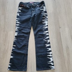 BABY PHAT VTG Y2K Hip Hop Streetwear Wide Leg Flare Jeans Grayish Black Size 11