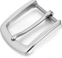 Silver Belt Buckle, 1.5 Inch Belt Buckles for Men, Stainless Steel Single Prong