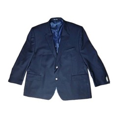 Ralph Lauren BLACK LABEL Jacket Mens 52R Sports Coat Blazer Silver Buttons Wool