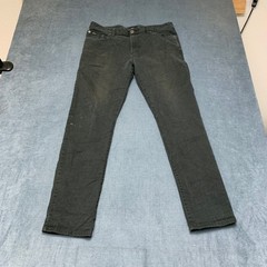 RVCA Daggers Jeans Mens 36 Black Denim Dark Wash 5-Pockets Casual Straight Leg