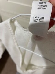 vintage BHS white vest wide strap, to fit bust 32-48″