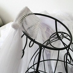 Elegance White Bridal Veil with Comb 30.5 Inches Soft Tulle for Weddings