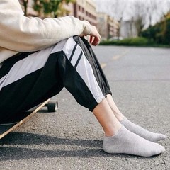 5 Pairs Mens Plain Solid Cotton Sports Ankle Athletic Socks Low Cut Size