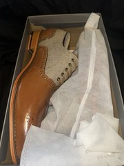 Stacy Adams Harrington Men’s Leather Brogue Oxford Dress Shoes Tan 14 M