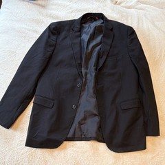 West End Black 2-Piece Suit 40R 32×32 Flat Front 2-Button Notch Vent