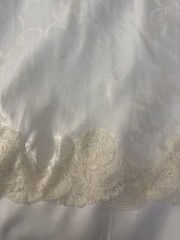 Vintage Christian Dior Half Slip Flowers Womens Medium 27 Inches Long Lace Trim