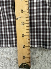 Egara Men Shirt 3XLT Big & Tall Long Sleeve Plaid Brown White Button Up Non Iron