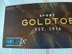 NEW Mens 6 Pair Gold Toe White Sport Cotton Short Crew Socks Aquafx Size 6 -12.5