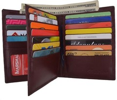 Men’s Genuine Leather Bifold Wallet Hipster Credit Card ID Holder RFID Blocking