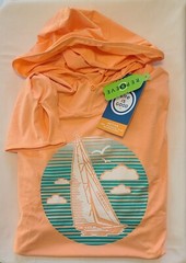 Life Is Good LS Active Hooded Tee SMOOTH SAILING Moister Wicking UPF Men L 47in