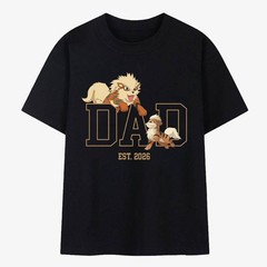 Custom PokaDad T-Shirt Personalized Anime Characters Father’s Day Gift Dad Tee