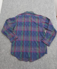 Pendleton Shirt Mens Large Purple Plaid Wool Blend Country Traditional Button Up