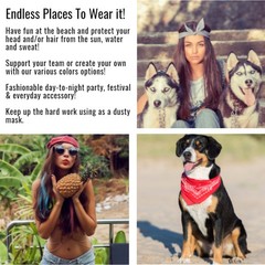 2 Pack Mechaly Cotton 22 x 22 In Bandana – Paisley and Solid Colors Available