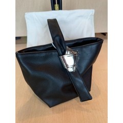 Merit x Brandon Maxwell Signature Bag Black Vegan Leather Wristlet NWT Dust Bag