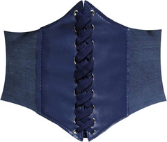 Lace-Up Waspie Corset Belts for Women Elastic Waist Belt Tied Retro Wide Belt