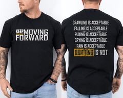 Fitness Gym Keep Moving Forward Mental Health Awareness 2 Sided T-Shirt