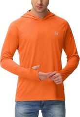Men’s Sun Hoodie UPF 50+ Long Sleeve Fishing Rash Guard Quick Dry