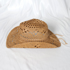 Women Men Western Cowgirl Hat Straw Cowboy Shapeable Wide Brim Summer Retro