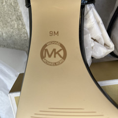 Michael Kors Simone Mid Sandal Size 9 Special Occasion Black Pump Heels
