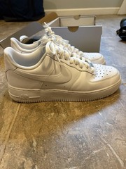 Nike Air Force 1 Size 9 ’07 Low Top Triple White Men’s Sneakers CW2288-111