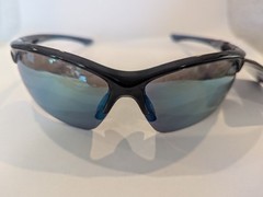 Ironman Black w Blue Ambition Sunglasses 100% UVA/UVB Foster Grant