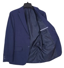 Tommy Hilfiger Mens Modern Fit Linen Sport Coat Blazer 38S Navy Blue Solid NWT